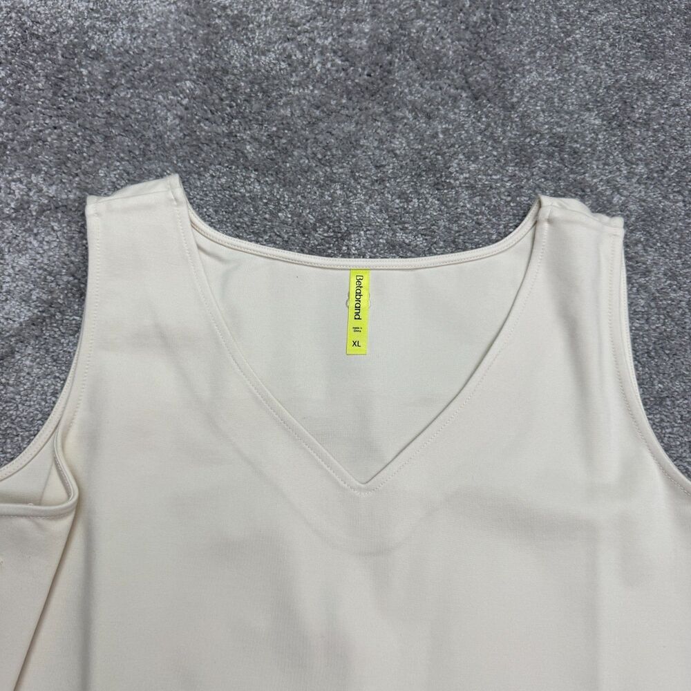 Betabrand Admiral Button Shift Dress Womens XL Ivory Sleeveless Pockets NWT - Picture 5 of 16